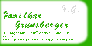 hamilkar grunsberger business card